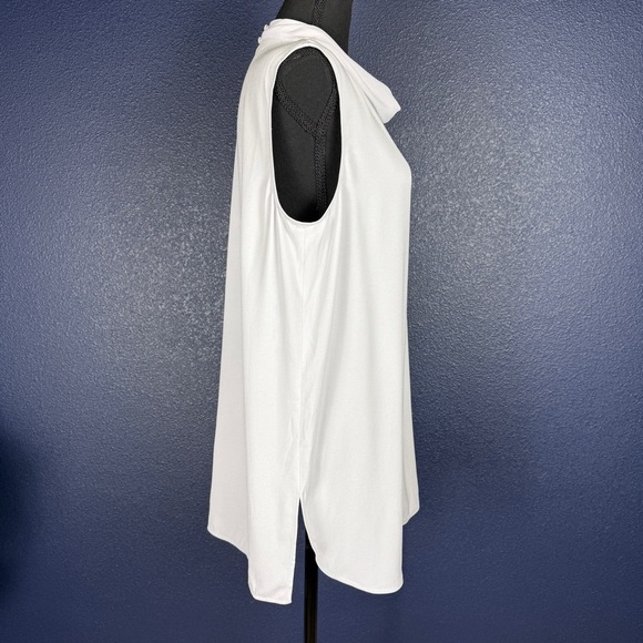 MM LAFLEUR The Lise Top, Mock Neck Tunic Blouse, Arctic Light Blue, Size XL - Picture 6 of 10